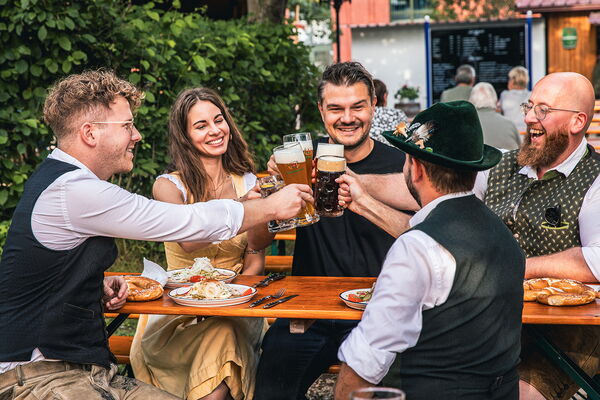 Bild zeigt ein Foto des Fotoshootings mit der Brauerei Taufkirchner